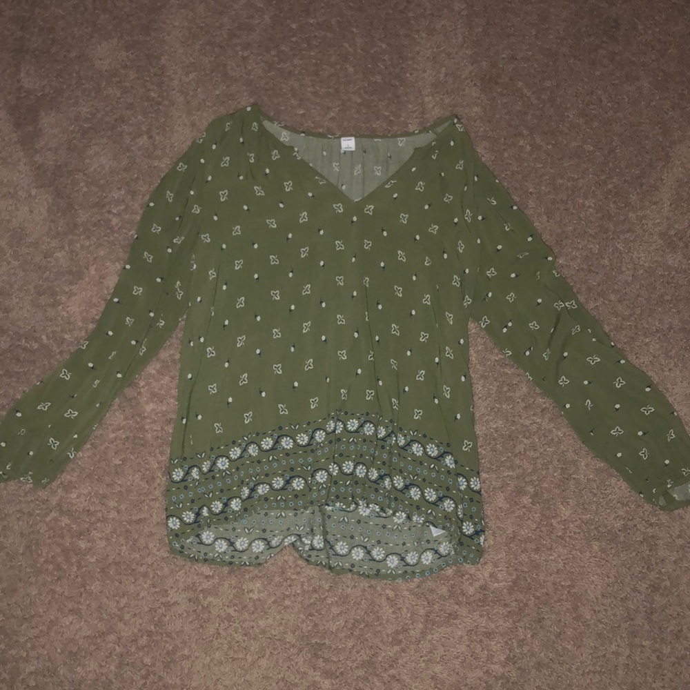 green old navy blouse